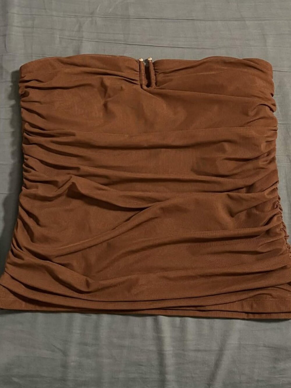 Abercrombie & Fitch - Brown ruched tube top